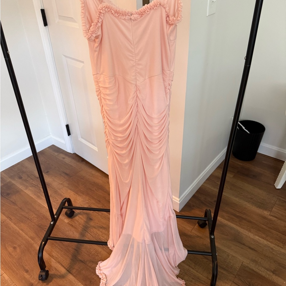 Blush Pink Ruffled Dress - Picture 2 of 2